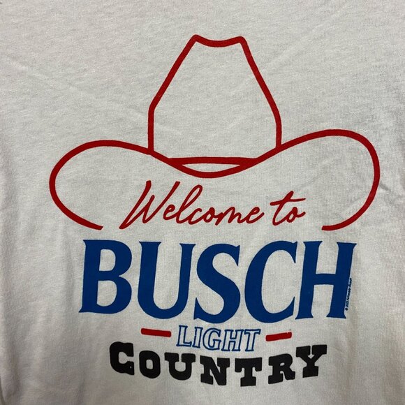 Welcome To Busch Light Country Vintage Style T-Shirt Small - Picture 2 of 4